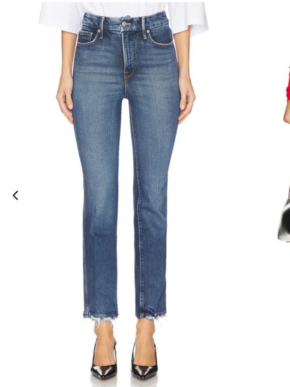 Good American Size 26 Good Curve Straight Jeans in Indigo737